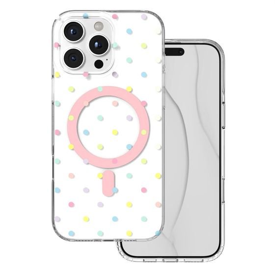 TFO Bubble Dots Mag Case For Iphone 16 Pro Max 6,9'' white