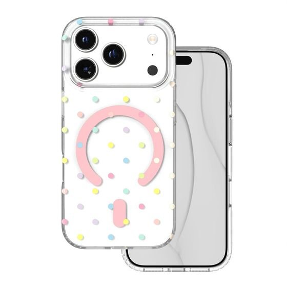 TFO Bubble Dots Mag Case For Iphone 17 Pro 6,3'' white