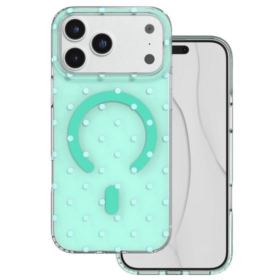 TFO Bubble Dots Mag Case For Iphone 17 Pro Max 6,9'' green