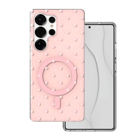 TFO Bubble Dots Mag Case For Samsung S25 Ultra pink