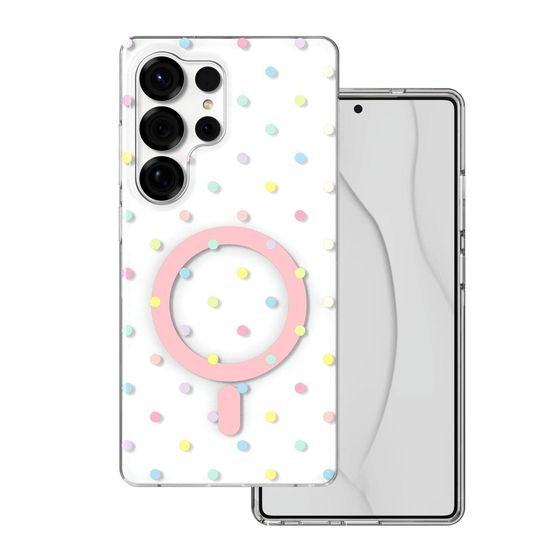 TFO Bubble Dots Mag Case For Samsung S25 Ultra white