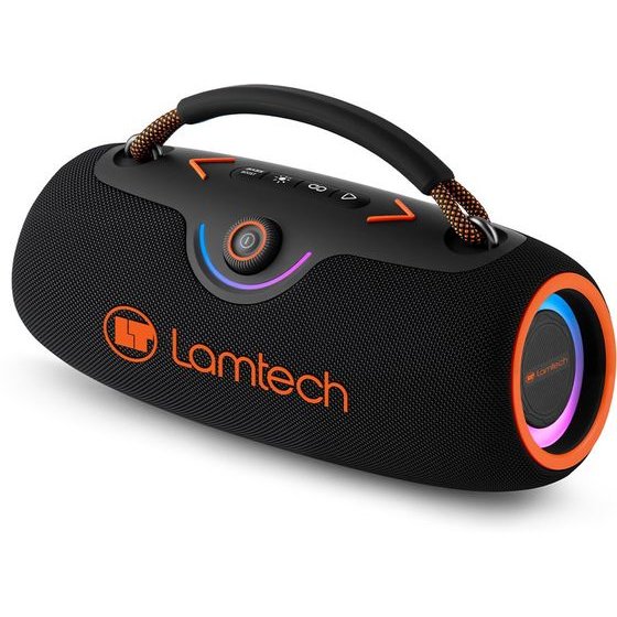 Lamtech Portable Wireless V5.3 Speaker 80W Black Orange - (LAM980947)