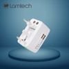 Lamtech Universal Travel Adapter With 2 Usb Port 4 Different Plugs - (LAM112969)