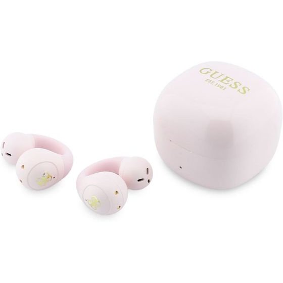 Guess Mini Classic Logo Ows Wireless Earphones Pink - (GUTWSW85LEEP)