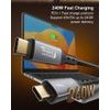 Ldnio ������� USB-C TC-11c, 240W, 40Gbps, 8K/60Hz, 1m, �����
