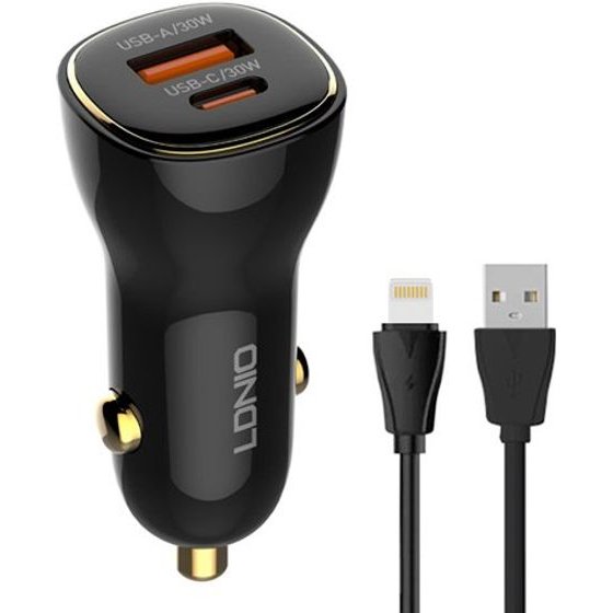 Ldnio ��������� ����������� C103 �� ������� Lightning, USB/USB-C, 60W, ������