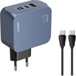 Ldnio ��������� ������ Q7 �� ������� USB-C, USB/Lightning/2x USB-C, GaN, 65W, ����