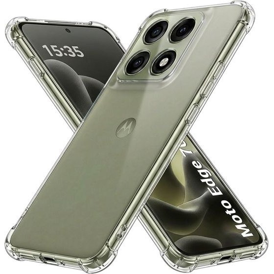 Techsuit - Shockproof Clear Silicone - Motorola Edge 70 Pro - Clear