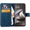 Lime Successories Lime Essential ���� Motorola Moto G37/G47 5G 6.67in Magnet Book Stand Clip Dark BLUE