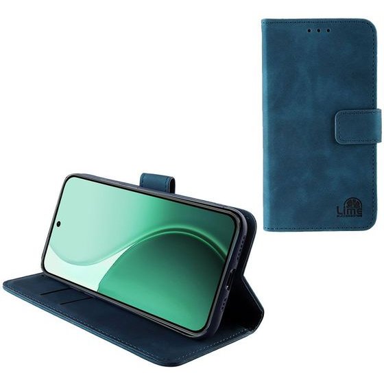Lime Successories Lime Essential ���� Oppo RENO14 F 5G 6.57in Magnet Book Stand Clip Dark BLUE