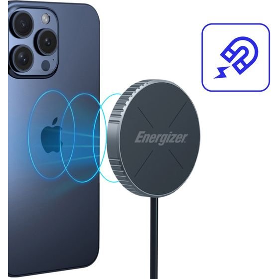 Energizer ��������� ��������� 15W Ultra-Thin Travel Size Fast Charge USB-C �� ����������� Qi2 ������ - (WCP112)