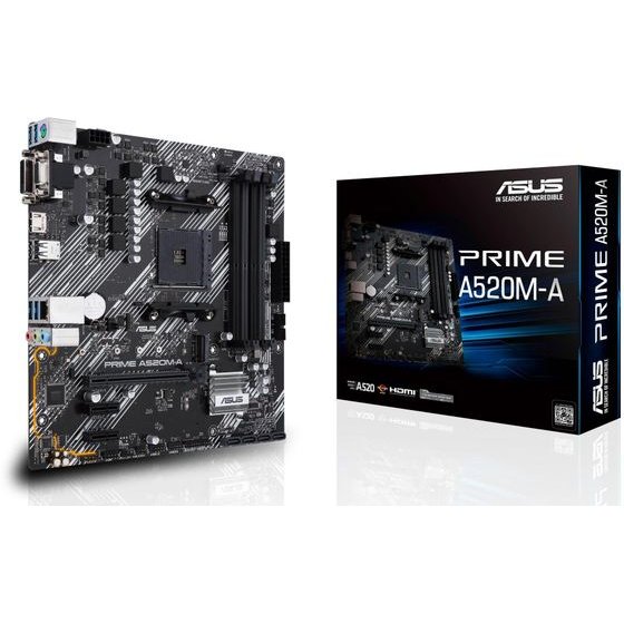 Asus Mainboard Prime A520M-A Ii / Black, Grey - (90MB17H0-M0EAYC)