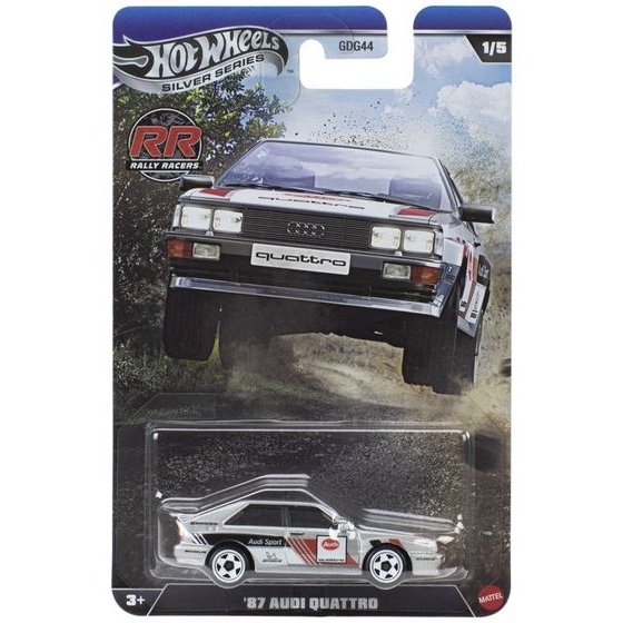 Mattel Hot Wheels Silver Series: Rally Racers - 87 Audi Quattro Vehicle (JKX61)