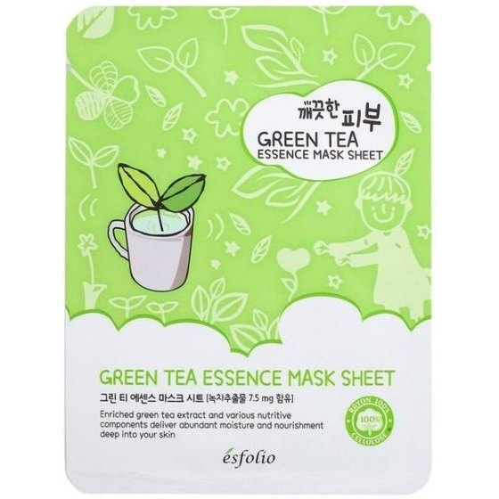 Esfolio Pure Skin Green Tea Essence Mask Sheet - ����� ��� ������������ ��� ����� - (ESF-08)