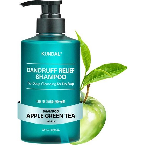 KUNDAL Dandruff Relief Shampoo Apple Green Tea - �������� ���� ��� ��������� ��� ���� & ��������� ������� - (KUN-08)