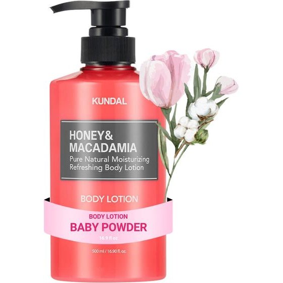 KUNDAL Honey & Macadamia Pure Body Lotion Baby Powder - ��������� ������ ������� �� ���� & Macadamia - (KUN-23)