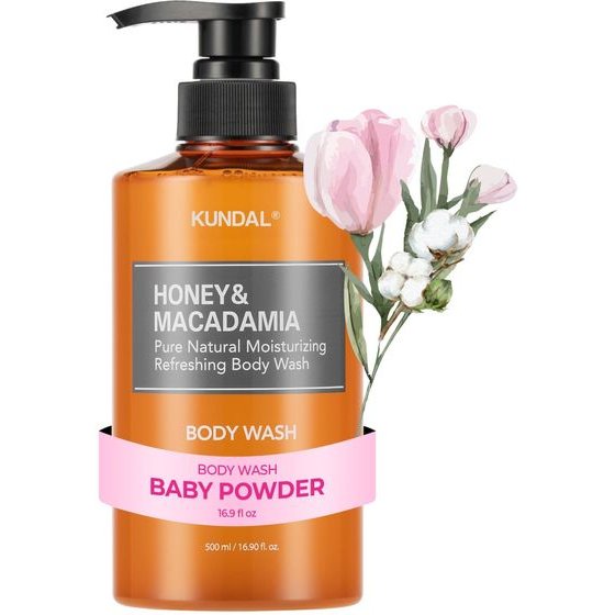 KUNDAL Honey & Macadamia Pure Body Wash Baby Powder - ��������� ���������� �� ���� & Macadamia - (KUN-20)