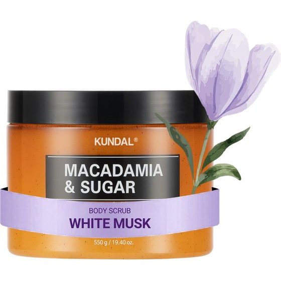 KUNDAL Macadamia & Sugar Body Scrub White Musk - ������������ ������� �� ������ & Macadamia - (KUN-28)