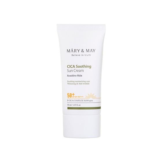 Mary&May Cica Soothing Sun Cream SPF50+ PA++++ - ���������� �� �������������� ��������� - (M&M-21)