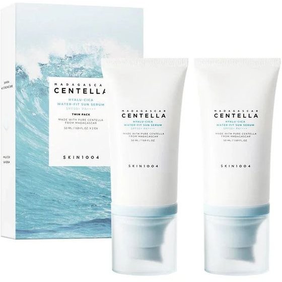 SKIN1004 2X Madagascar Centella Hyalu-Cica Water-Fit Sun Serum - 2 ������� ��������� �� ����������� ��� ������� - (SKIN-34)