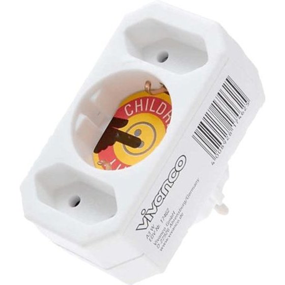 Vivanco Adapter 1 Schuko + 2 Euro Plus - (LADASCH12EUW)