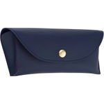 Techsuit - Glasses Case (ETI4) - PU, 17 x 6.5 x 2cm - Navy Blue