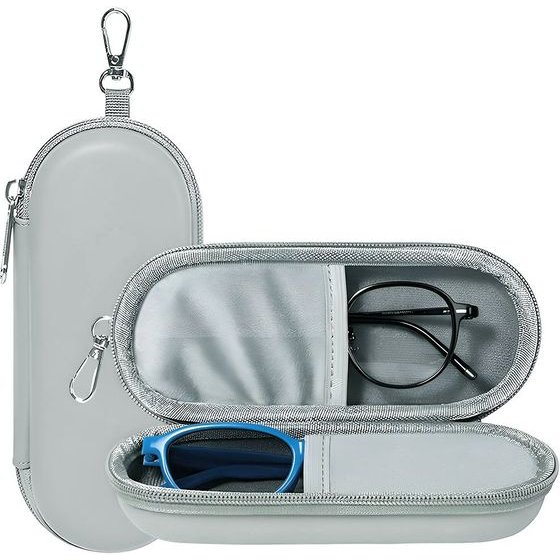 Techsuit - Glasses Case (ETJ3) - PU, 16.5 x 6.5 x 4cm - Gray