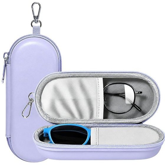 Techsuit - Glasses Case (ETJ3) - PU, 16.5 x 6.5 x 4cm - Lavender