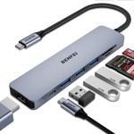 Benfei Adapter Hub 7 In 1 Usb C To 4K Hdmi Usb C 100W Pd 3x Usb A Sd Microsd gray