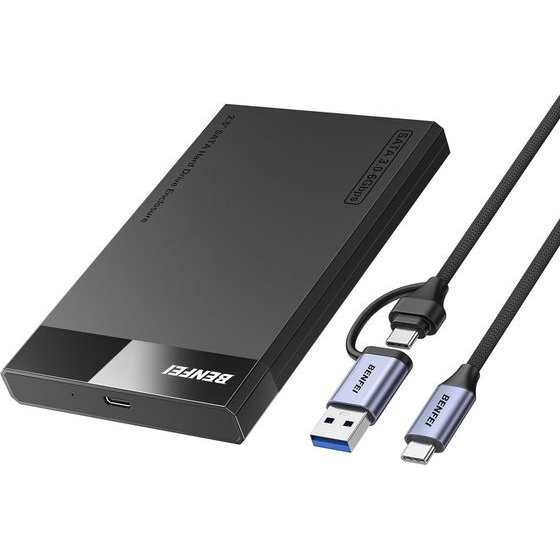 Benfei Ssd Drive Housing 2.5 Inch Sata Ssd USB-C USB-A With Uasp Sata Iii Support black