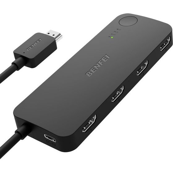 Benfei Switch Hdmi 4 Port 4K 60Hz 2K 144Hz Hdcp 2.3 black