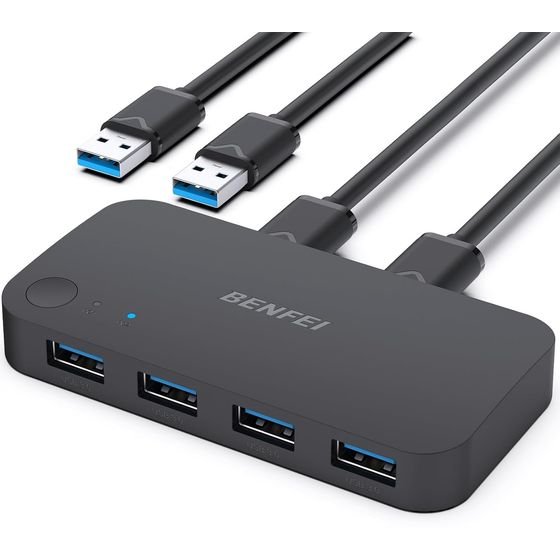 Benfei Switch Usb 3.0 4 Port For Four Devices black