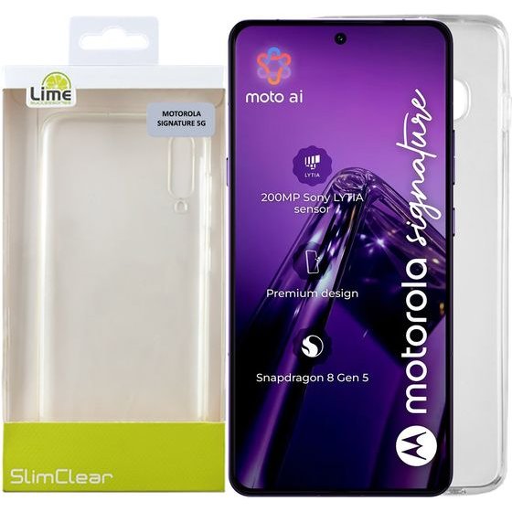 Lime Successories Lime ���� Motorola Signature 5G 6.8'' Slimclear Tpu Full Camera Protection �������