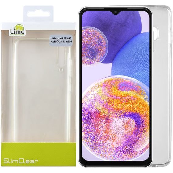 Lime Successories Lime ���� Samsung A23 4G A235/A23 5G A236 6.6'' Slimclear Tpu Full Camera Protection �������