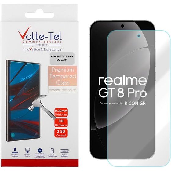 Volte-Tel Tempered Glass Realme Gt 8 Pro 5G 6.79in 9H 0.30mm 2.5D Full GLUE