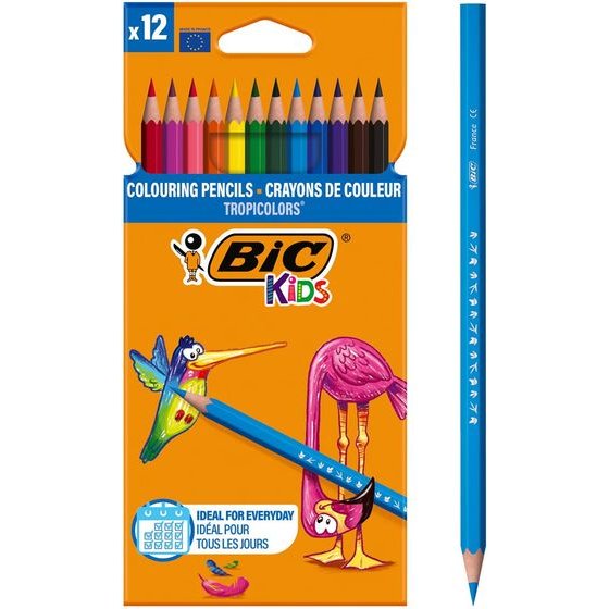 BIC ��� ����������� ����������� Kids Tropicolors, ��������, 12��� - (216L12)
