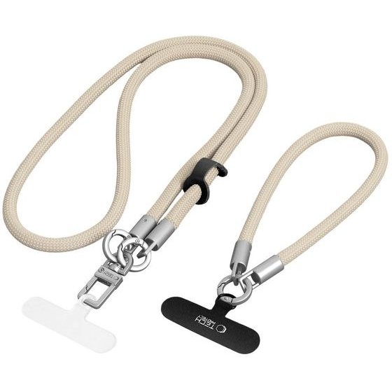 Tech-Protect C10S Rope Crossbody & Wrist Desert BEIGE/TITANIUM