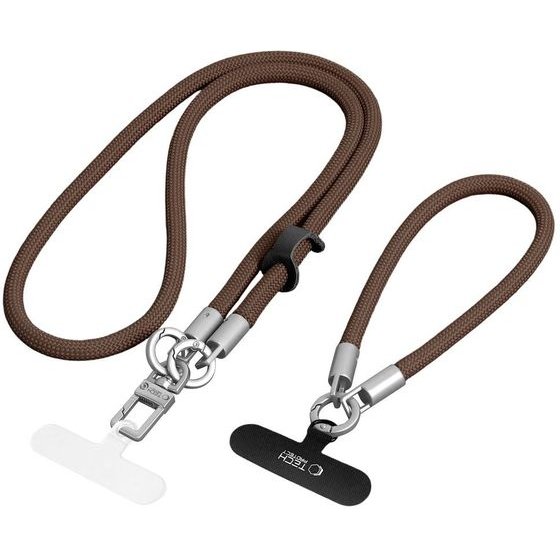 Tech-Protect C10S Rope Crossbody & Wrist Walnut BROWN/TITANIUM