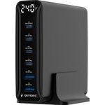 Gembird 6-Port 240W Gan Usb Fast C Harger Black - (TA-UC-2A4C-PD240-01-BK)