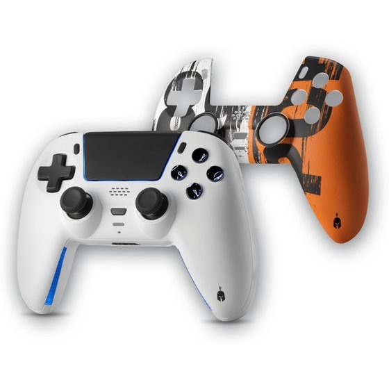 Spartan Gear - Sarissa Wireless Controller (Compatible With Playstation 5, Playstation 4, PC, Switch) (colour: White + One Extra faceplate)