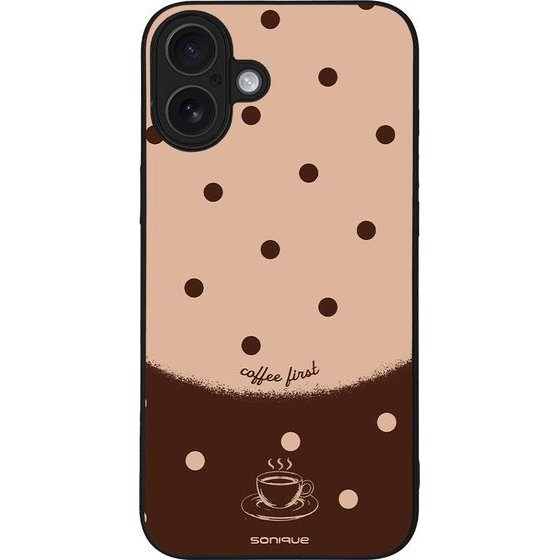 Sonique ���� Delulu Polka Era Series ��� Apple Iphone 16 Plus Coffee First
