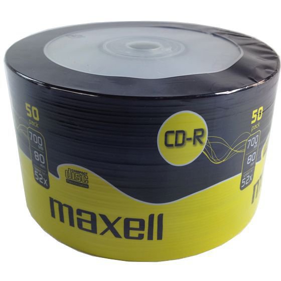 MAXELL CD-R 80MIN 700MB 52X 50 SPINDLE CARRY PACK - (CD0095)