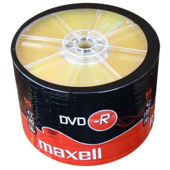 MAXELL DVD-R 16X 120MIN 4,7GB 50 SPINDLE - (DVD0256)