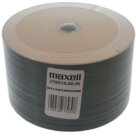 MAXELL DVD-R 50 SPINDLE PRINTABLE - 16X - (DVD0403)