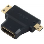 POWERTECH ADAPTER HDMI 19PIN ������ �� MINI HDMI �������� & MICRO HDMI ��������.