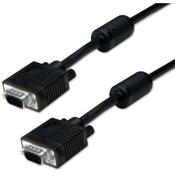 POWERTECH ������� VGA HD 15PIN - 3M - �������� �� �������� �� 2 X FERRITES (3+4) - BLACK - (CAB-G012)