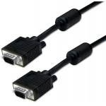 POWERTECH ������� VGA HD 15PIN - 5M - �������� �� �������� �� 2 X FERRITES (3+4) - BLACK
