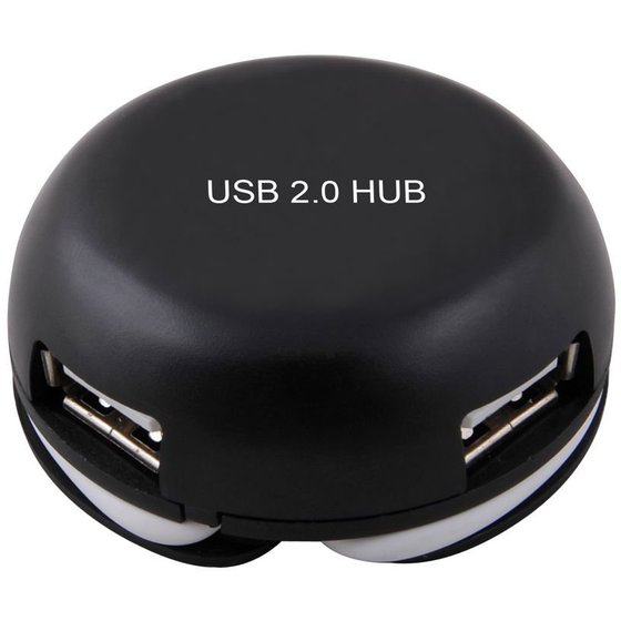 POWERTECH USB 2.0V HUB 4 PORT - BLACK - (PT-166)