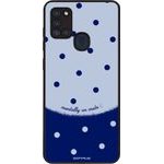 Sonique ���� Delulu Polka Era Series ��� Samsung Galaxy A21s Blue Mentally