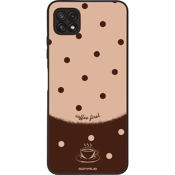Sonique ���� Delulu Polka Era Series ��� Samsung Galaxy A22 5G Coffee First